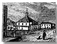 2nd Courthouse as drawn by Henry Howe 1847: from Historical collections of Ohio: by Henry Howe, Pub. by H. Howe at E. Morgan & co's., 1851.